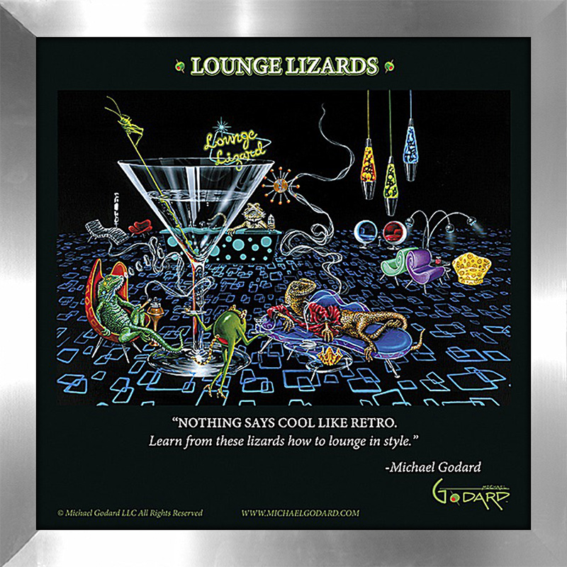 Lounge Lizards - Framed Canvas Art